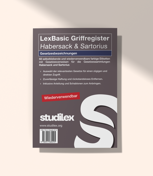 LexBasic Habersack & Sartorius Gesetzesbezeichnungen