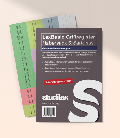 LexBasic Habersack & Sartorius Gesetzesbezeichnungen