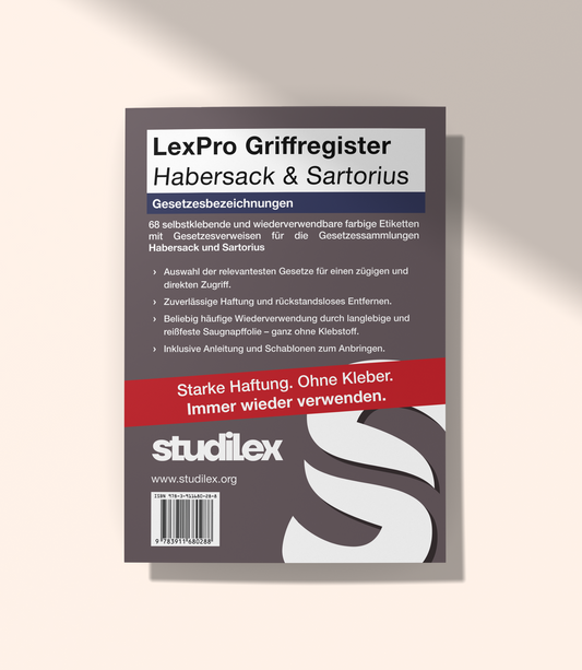LexPro Habersack & Sartorius Gesetzesbezeichnungen