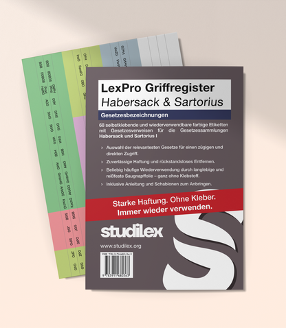LexPro Habersack & Sartorius Gesetzesbezeichnungen
