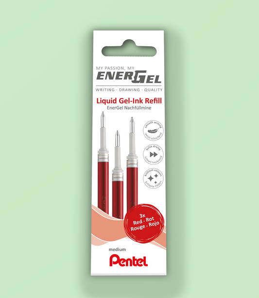 EnerGel Nachfüllminen 3er Rot