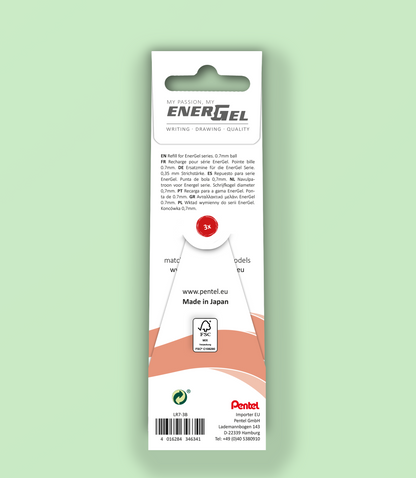 EnerGel Nachfüllminen 3er Rot