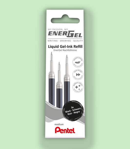 EnerGel Nachfüllminen 3er Schwarz