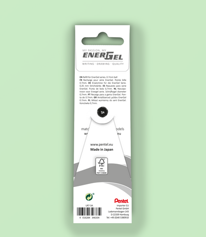 EnerGel Nachfüllminen 3er Schwarz