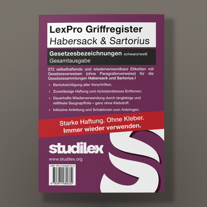 LexPro Gesetzesbezeichnungen Gesamtausgabe SW