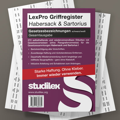 LexPro Gesetzesbezeichnungen Gesamtausgabe SW