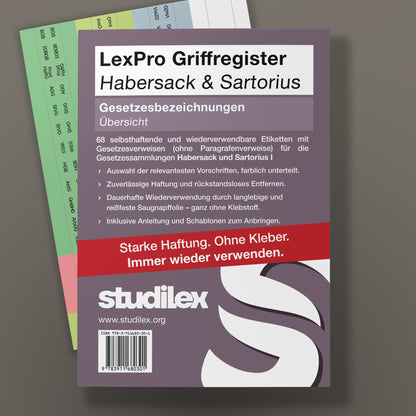 LexPro Habersack & Sartorius Gesetzesbezeichnungen Übersicht