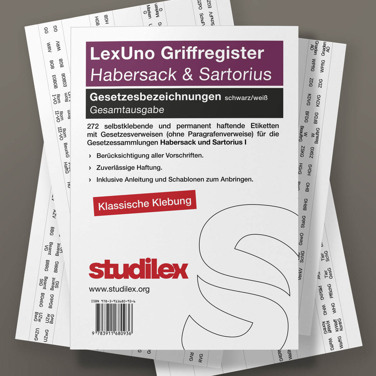 LexUno Gesetzesbezeichnungen Gesamtausgabe